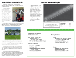 How did we test the balls? How we measured spin.