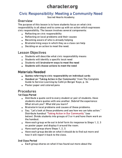 Civic Responsibility: Meeting a Community Need