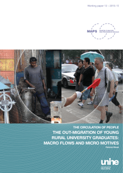 the out-migration of young rural university graduates: macro