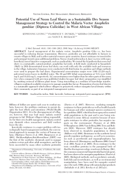 Potential Use of Neem Leaf Slurry as a Sustainable Dry Season