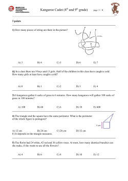 Kangaroo Cadet (8th and 9th grade)