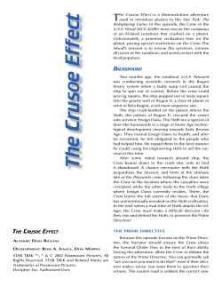 The Crusoe Effect - CODA Star Trek RPG Support