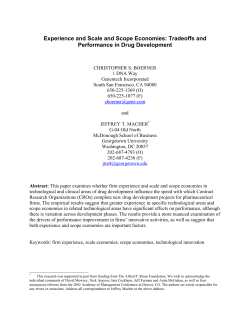 Experience and Scale and Scope Economies