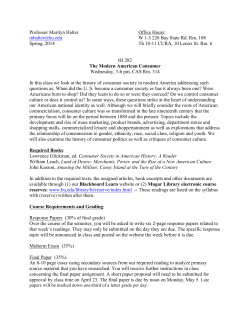 HI282 Modern American Consumer Syllabus