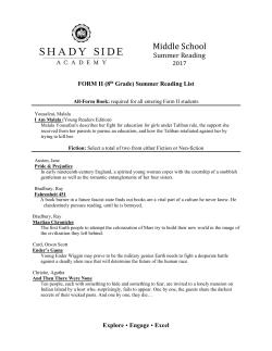 Summer Reading Annotated List