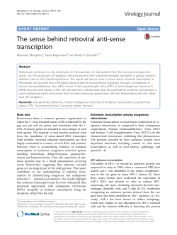 The sense behind retroviral anti-sense transcription | SpringerLink