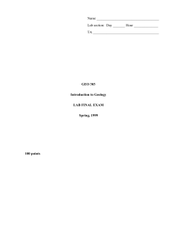 Lab section: Day ______ Hour