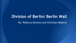 Division of Berlin/ Berlin Wall