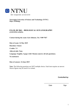 exam, bi 3061 &ndash; biological oceanography