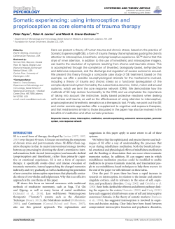 Somatic experiencing