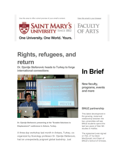 In Brief - Saint Mary`s University