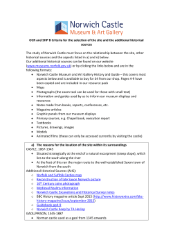 OCR and SHP B Criteria for the selection of the site and the