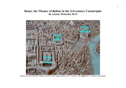 Rome: the Theater of Balbus in the 3rd century Catastrophe