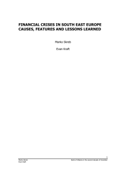 financial crises in south east europe causes, features and lessons