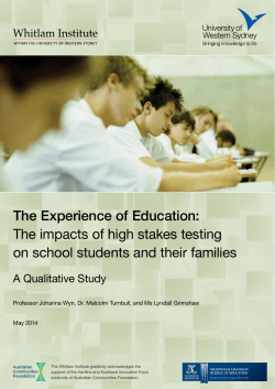 The Experience of Education