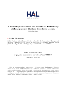 A Semi-Empirical Method to Calculate the Permeability of - HAL-Insu