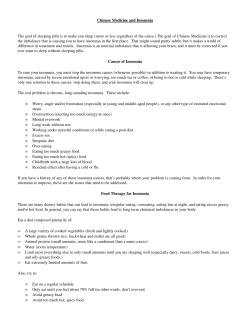 Insomnia - Tallahassee Chinese Medicine