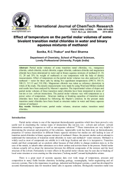 Effect of temperature on the partial molar volumes of some bivalent