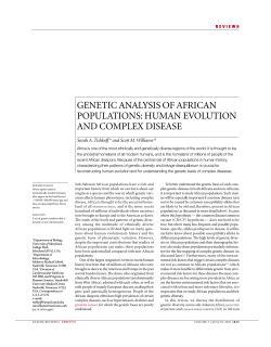genetic analysis of african populations: human
