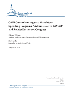 Administrative PAYGO - The National Agricultural Law Center