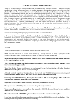 Passages Lesson 15, part 2