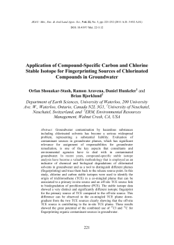 Application of Compound-Specific Carbon and Chlorine Stable
