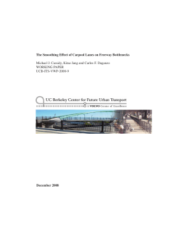 The Smoothing Effect of Carpool Lanes on Freeway Bottlenecks