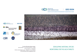 Developing national species monitoring for the aichi targets