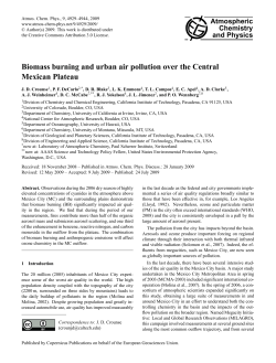 Biomass burning and urban air pollution over the Central Mexican