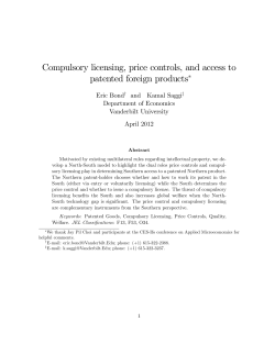 Compulsory licensing, price controls, and access to patented