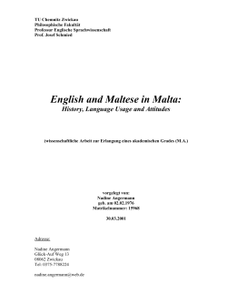 English and Maltese in Malta