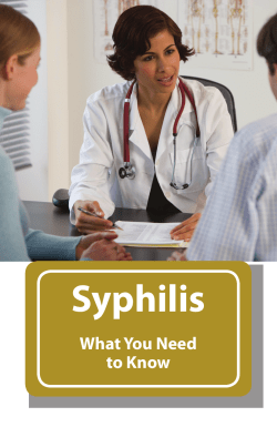 Syphilis: What you need to know.