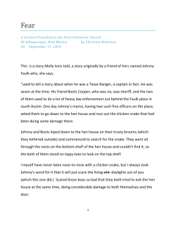 This is a story Molly Ivins told, a story originally by a friend of hers