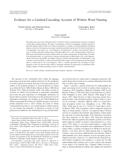 Evidence for a Limited-Cascading Account of Written Word