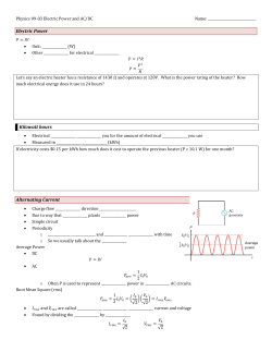 Physics 09-03 Electric Power and AC
