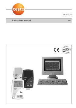 Instruction manual testo 175