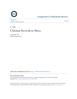 Christian Revevals in Africa - BYU ScholarsArchive