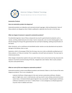 Automotive Products How can automotive products be dangerous