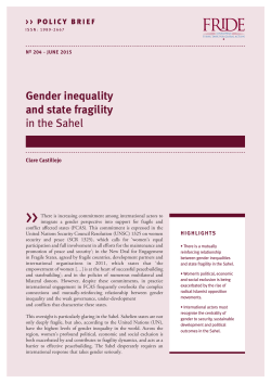 Gender inequality and state fragility in the Sahel