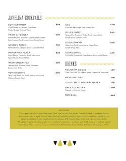 JAVELINA COCKTAILS DRINKS