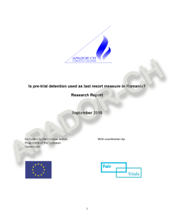 Pre-trial detention in Romania