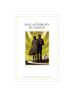 philanthropy roadmap - Vereniging van Fondsen in Nederland