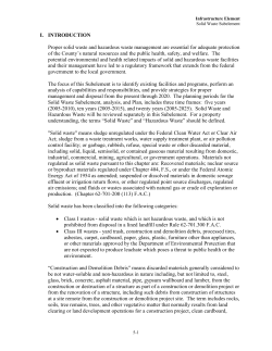 Solid Waste Subelement - Citrus County Board of County