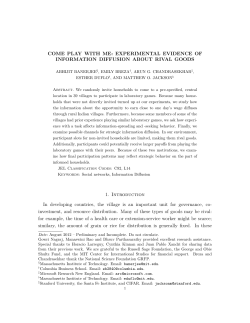 Experimental Evidence of Information Diffusion about Rival Goods