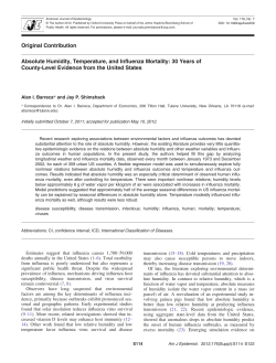 Absolute Humidity, Temperature, and Influenza Mortality: 30 Years