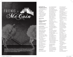 FRIEndS OF McCaIn dOnORS SuPPORT ThE McCaIn
