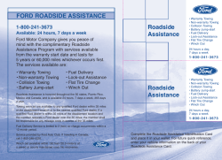 Roadside Assistance Roadside Assistance FORD ROADSIDE