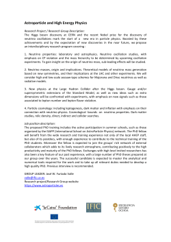 Astroparticle and High Energy Physics