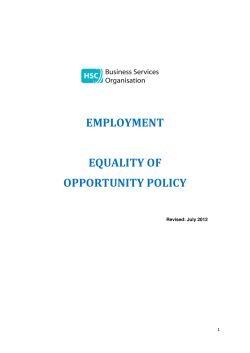 employment equality of opportunity policy