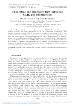 Properties and processes that influence CME geo